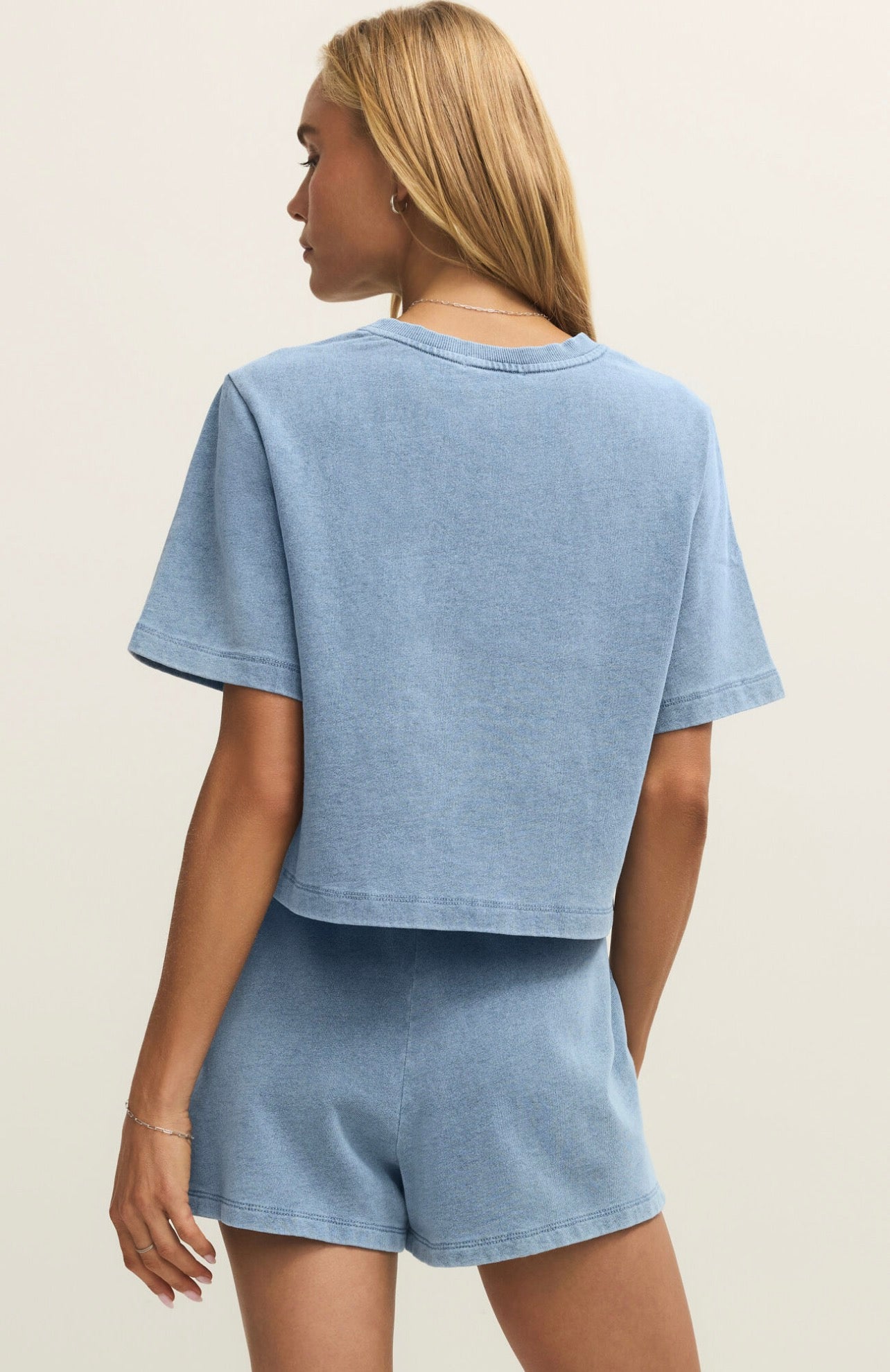 Z Supply Curran Knit Denim Sweatshirt