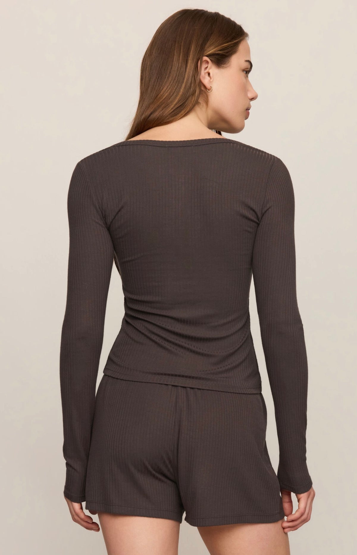 Z Supply Just Right Rib Long Sleeve Top