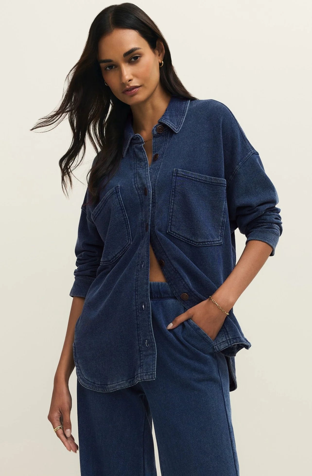 Z Supply All Day Knit Denim Jacket