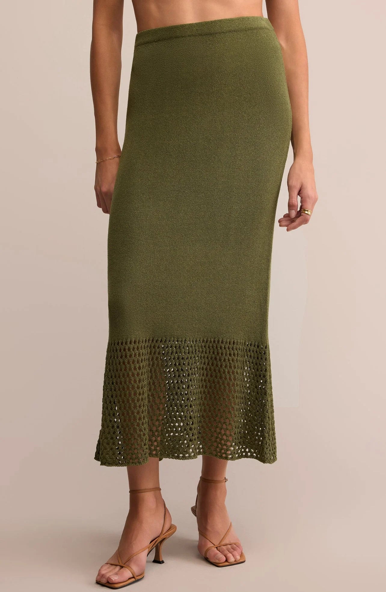 Z Supply Haven Sweater Knit Midi Skirt