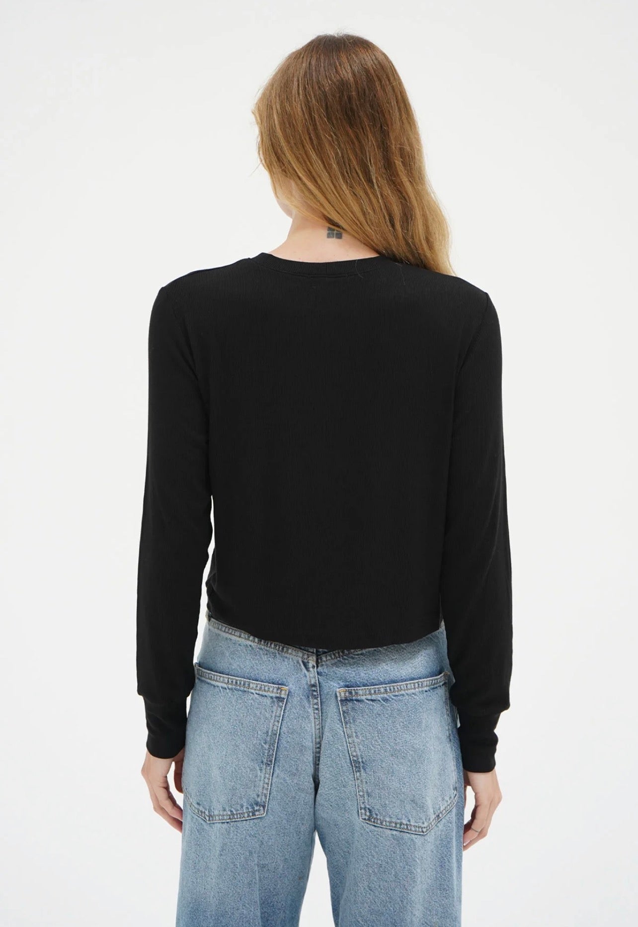 LNA Long Sleeve Ribbed Crew