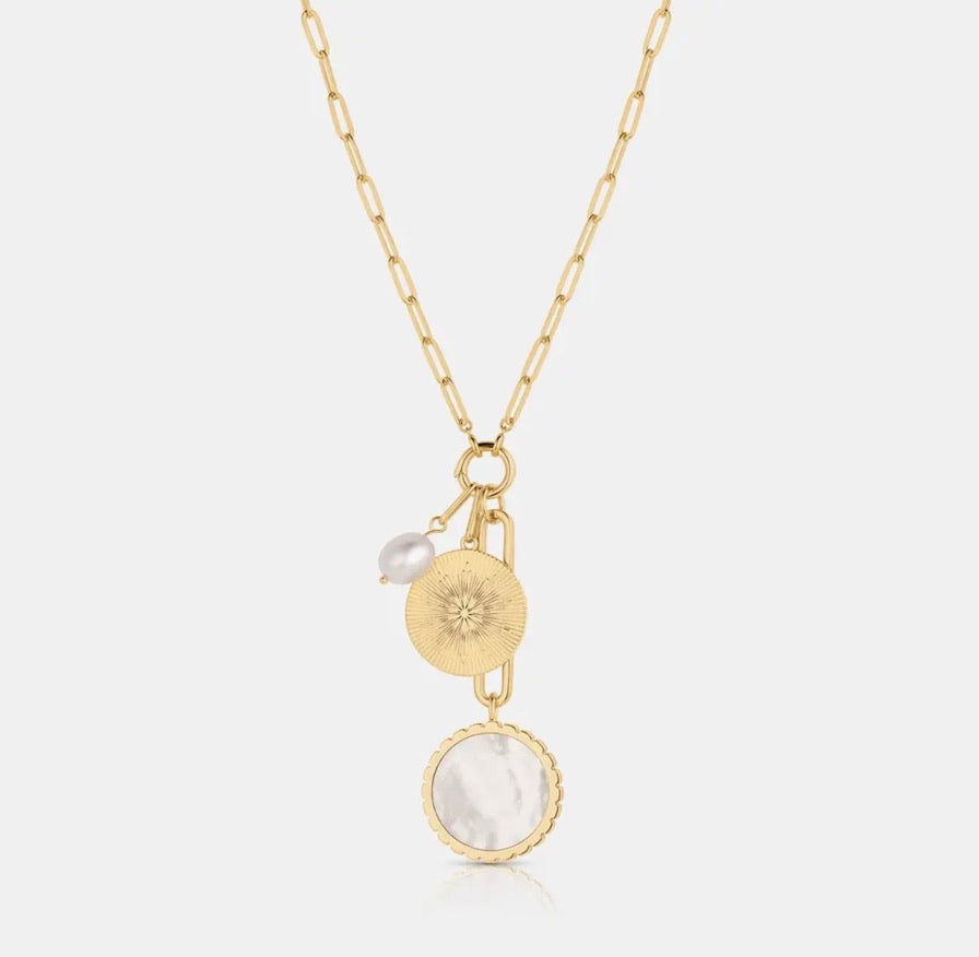 Thatch Solario Sundial Mother Of Pearl Necklace