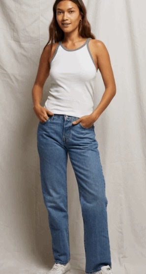 Perfect White Tee Shae Binded Tank
