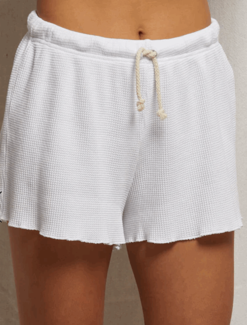 Perfect White Tee Romy Waffle Short