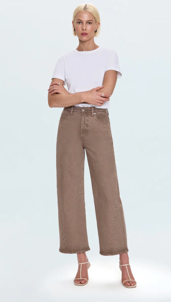 Pistola Kyra Ankle High Rise Bowed Wide Leg