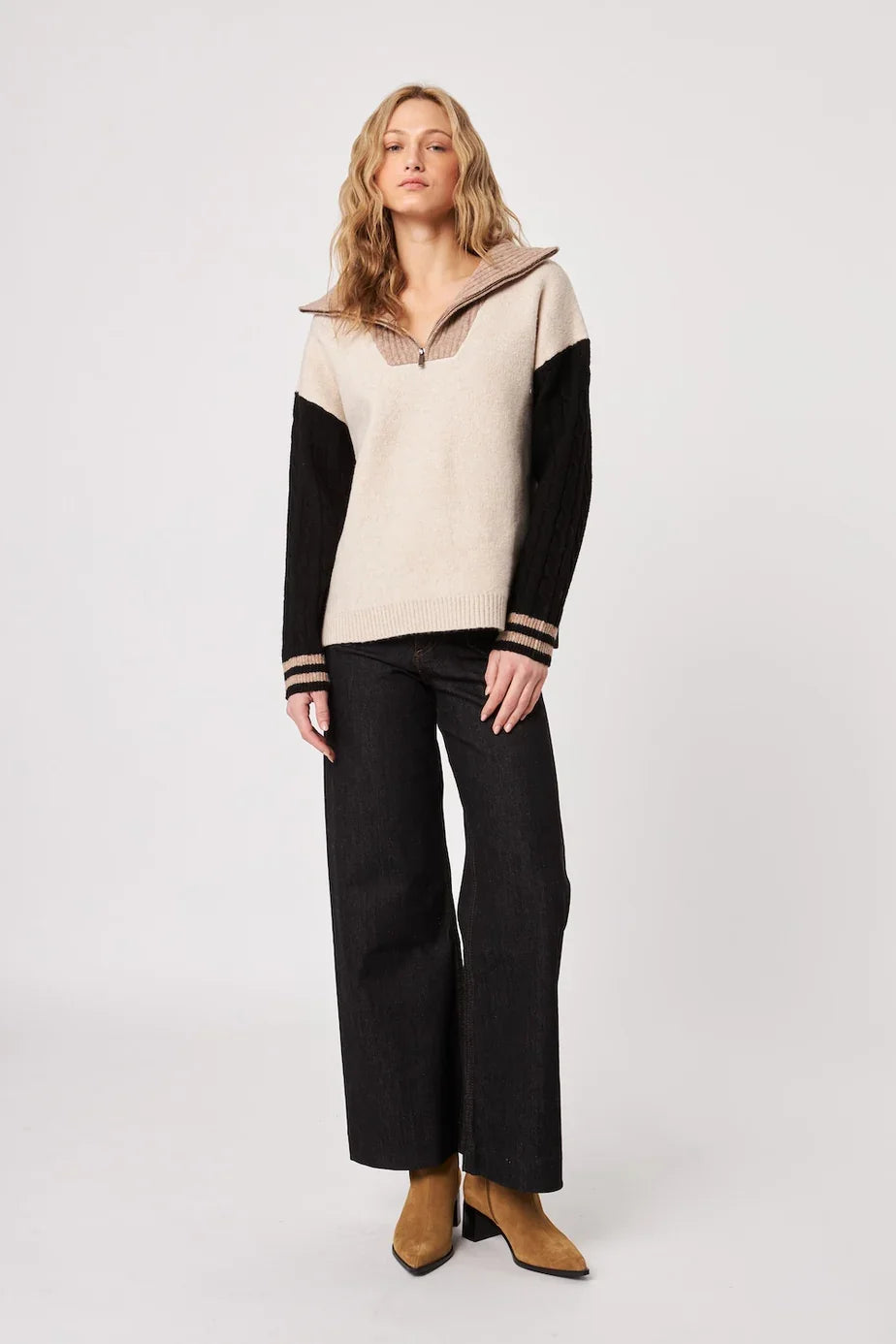 John and Jenn Gary Qtr Zip Sweater