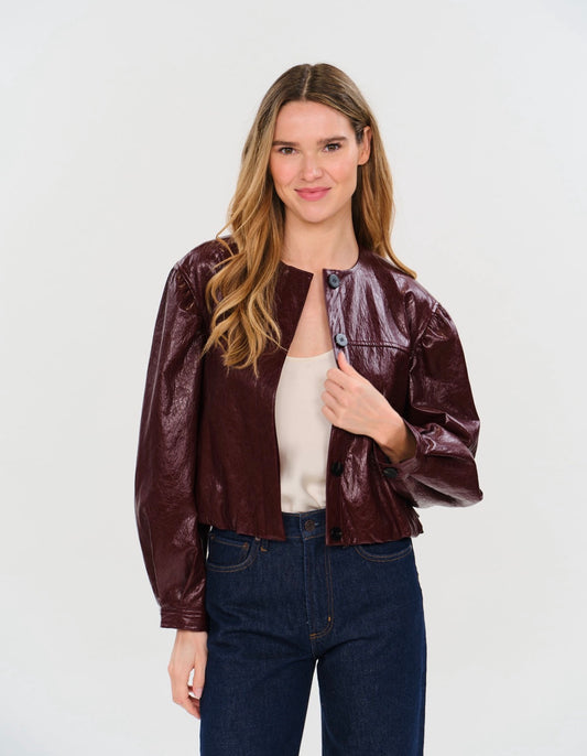 Six Fifty Emilia Faux Leather Bomber
