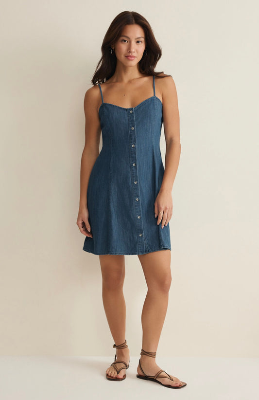 Z Supply Angel Eyes Denim Mini Dress