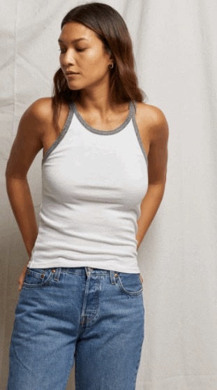 Perfect White Tee Shae Binded Tank