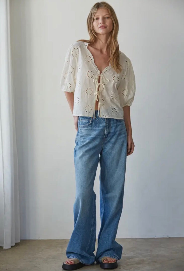 Alexie Eyelet Top