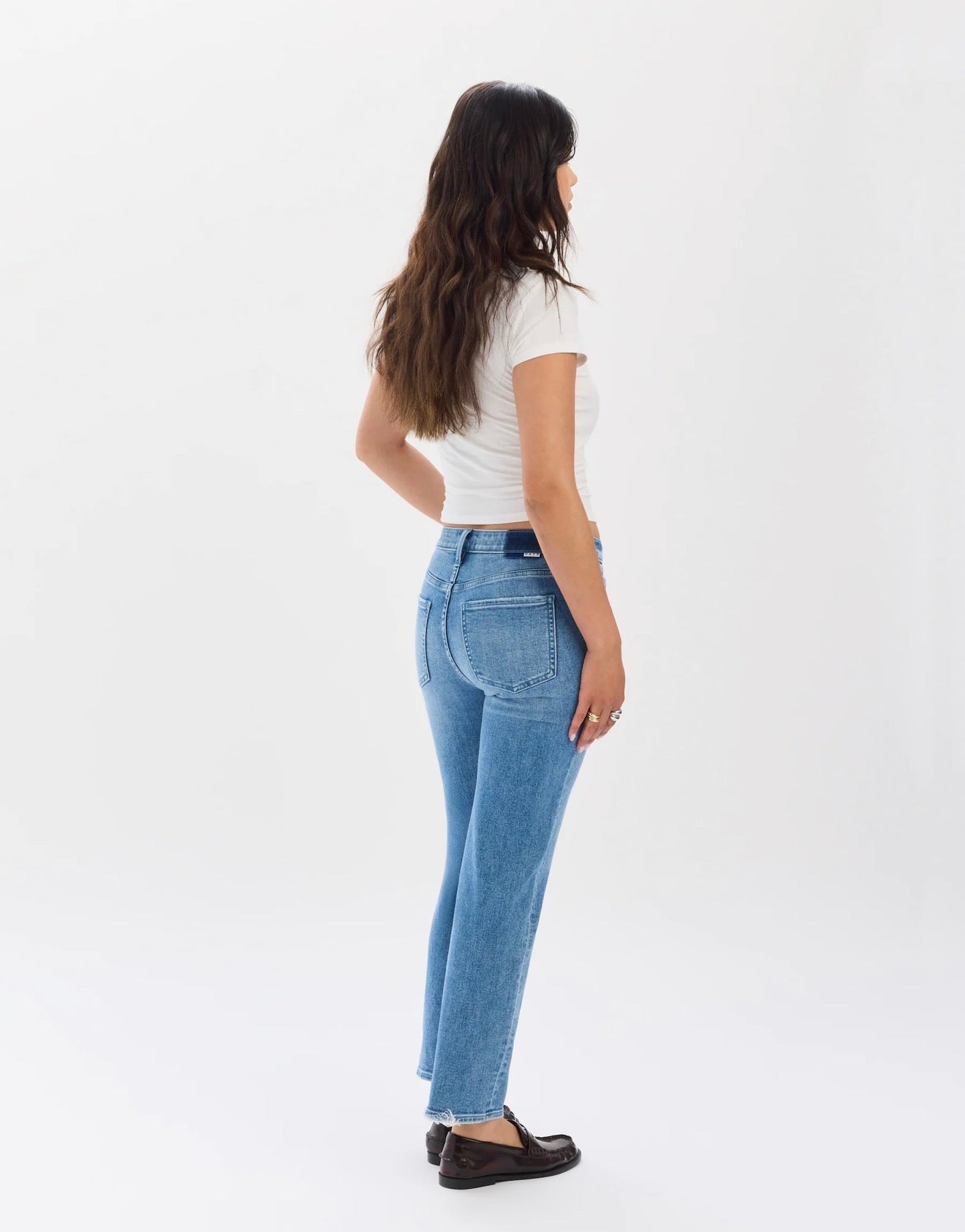 Daze Rebel Mid Rise Slim Straight