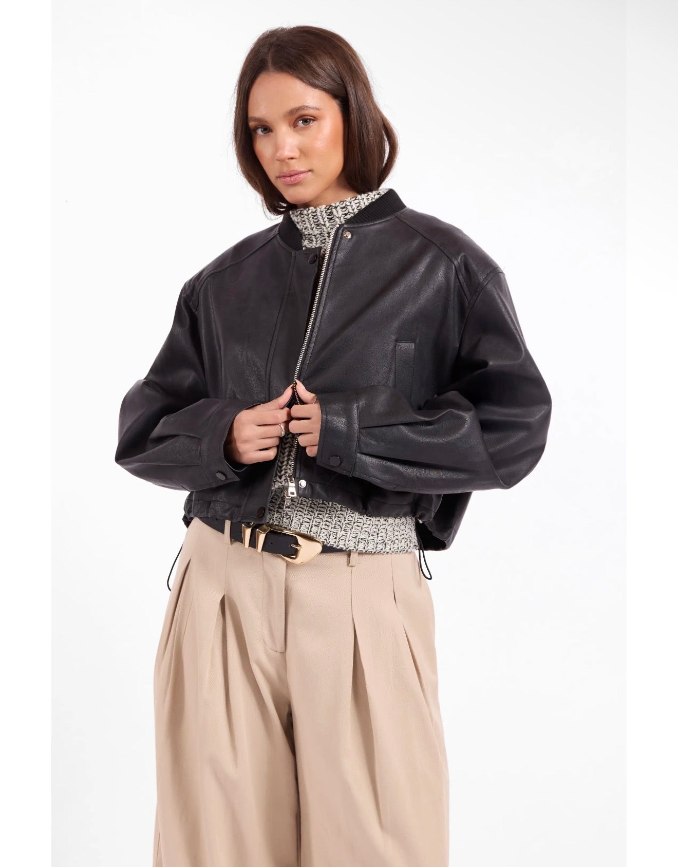 Academy Leather Bomber