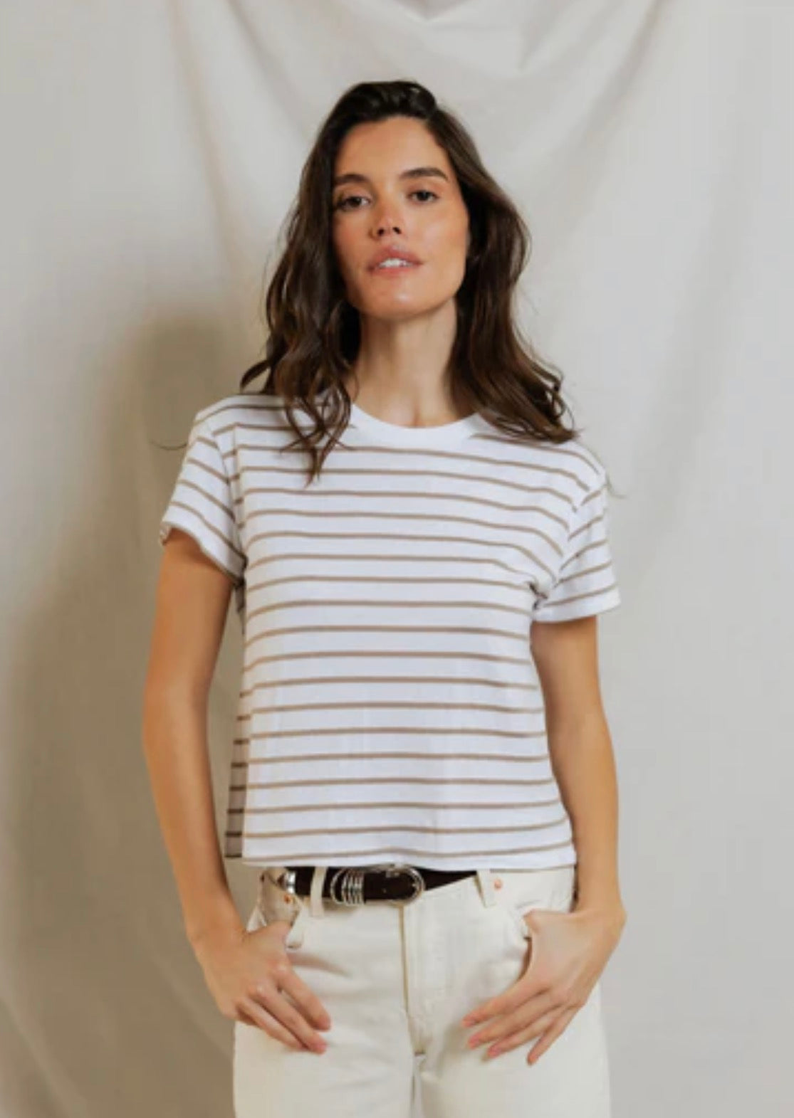 Perfect White Tee Everett Stripe Tee