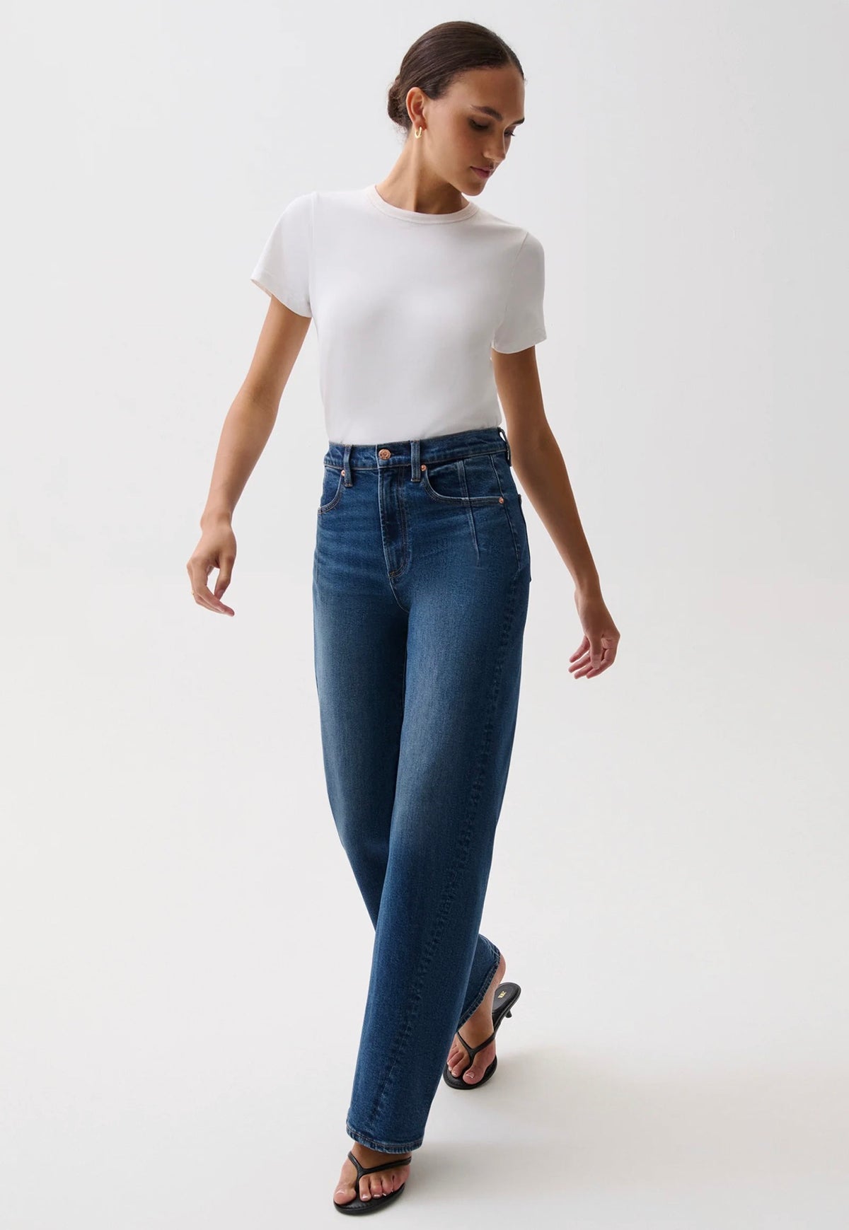 Pistola Kyra Ankle High Rise Bowed Wide Leg