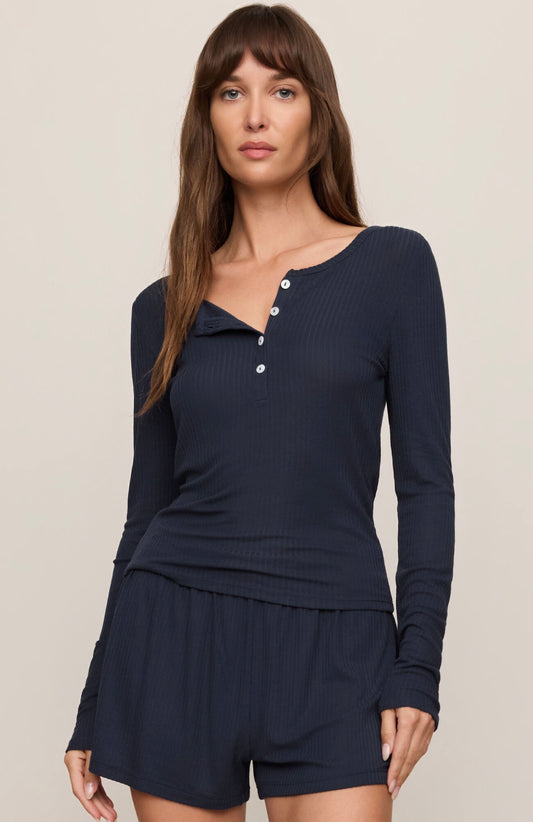 Z Supply Just Right Rib Long Sleeve Top