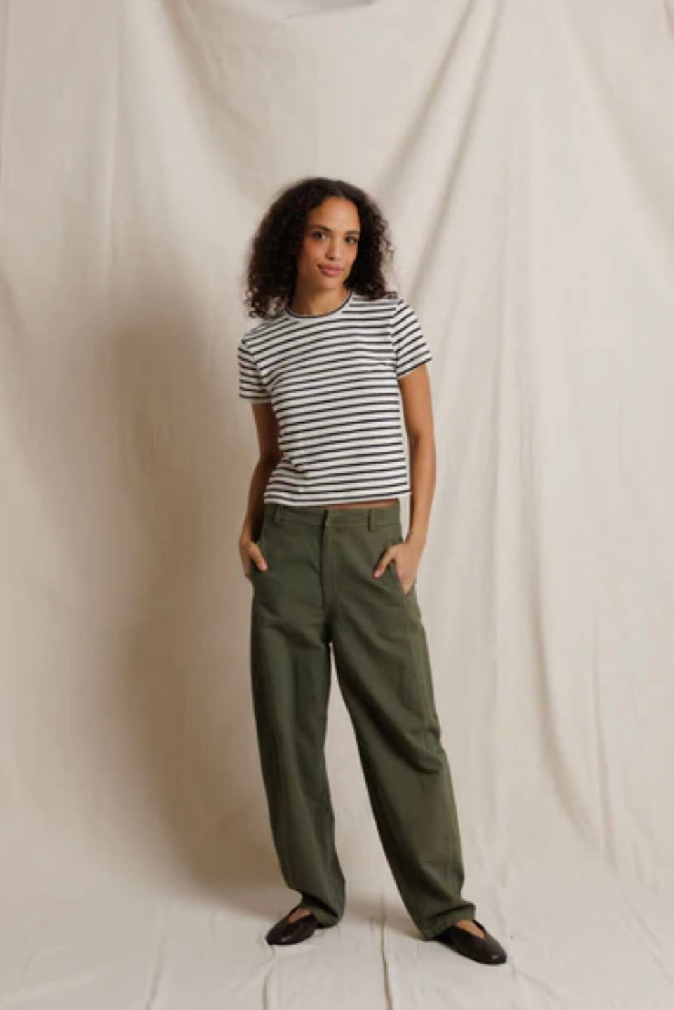 Perfect White Tee Carter Stripe Tee