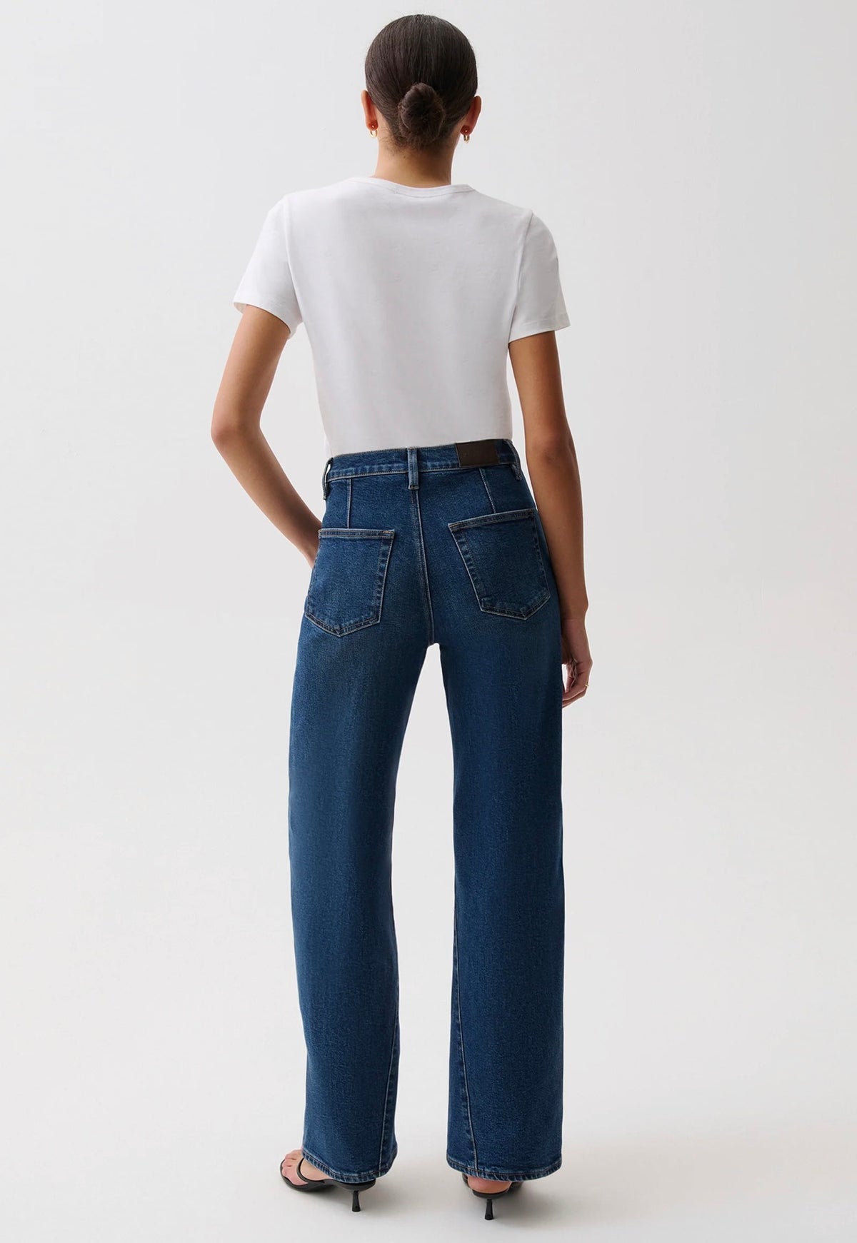 Pistola Kyra Ankle High Rise Bowed Wide Leg