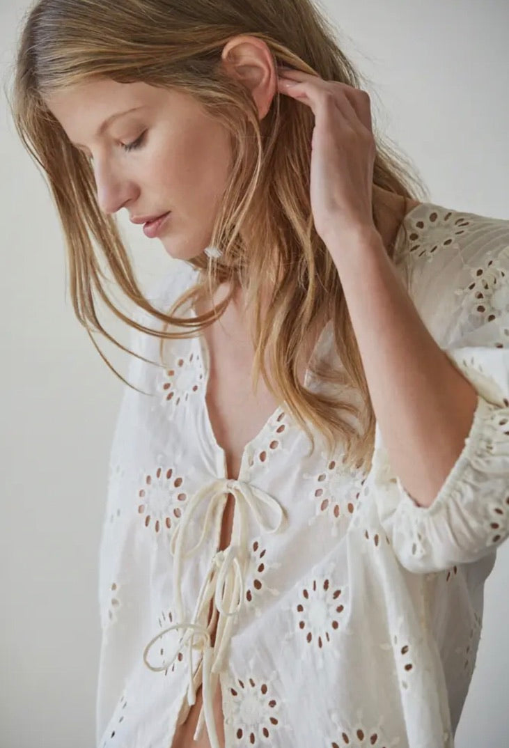 Alexie Eyelet Top