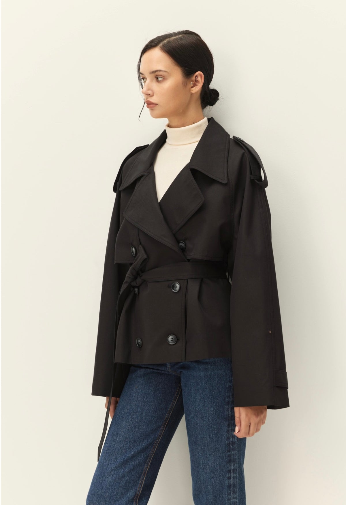 Elodie Eleanor Cropped Trench Coat