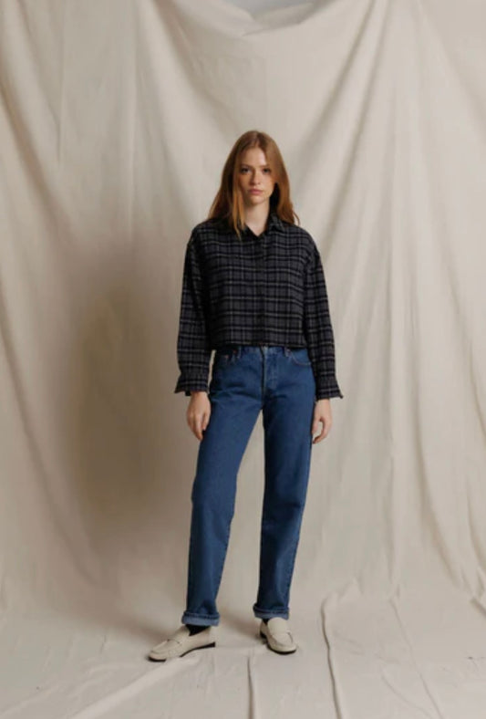 Perfect White Tee Tate Plaid Button Down