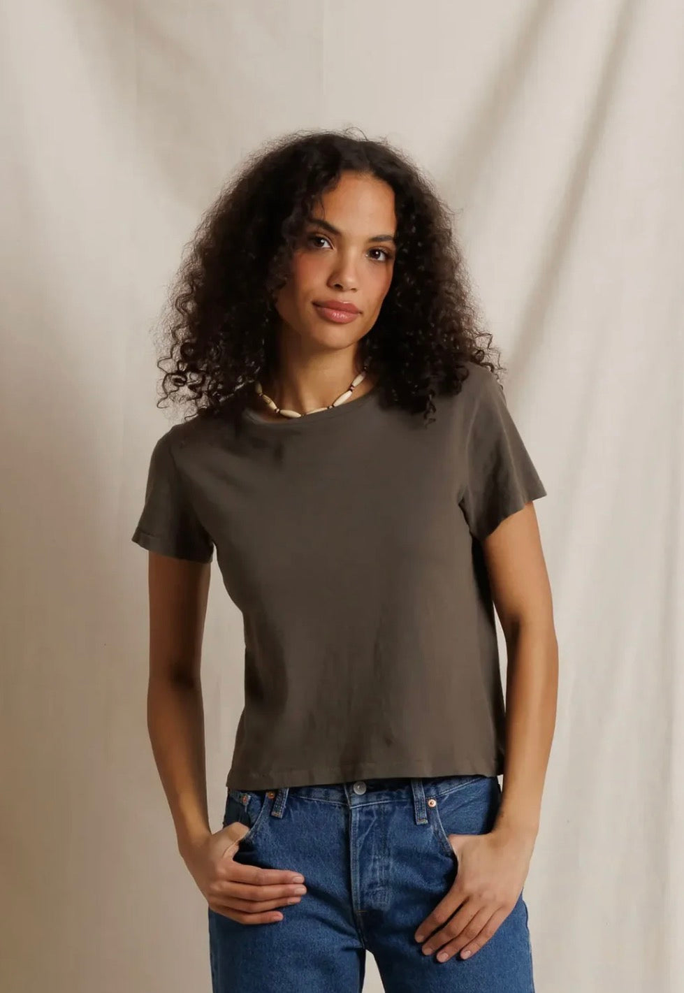Perfect White Tee Lisa Crew Neck Tee