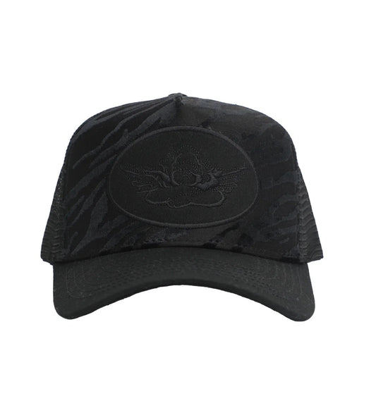 Boys Lie Black Flames Trucker Hat