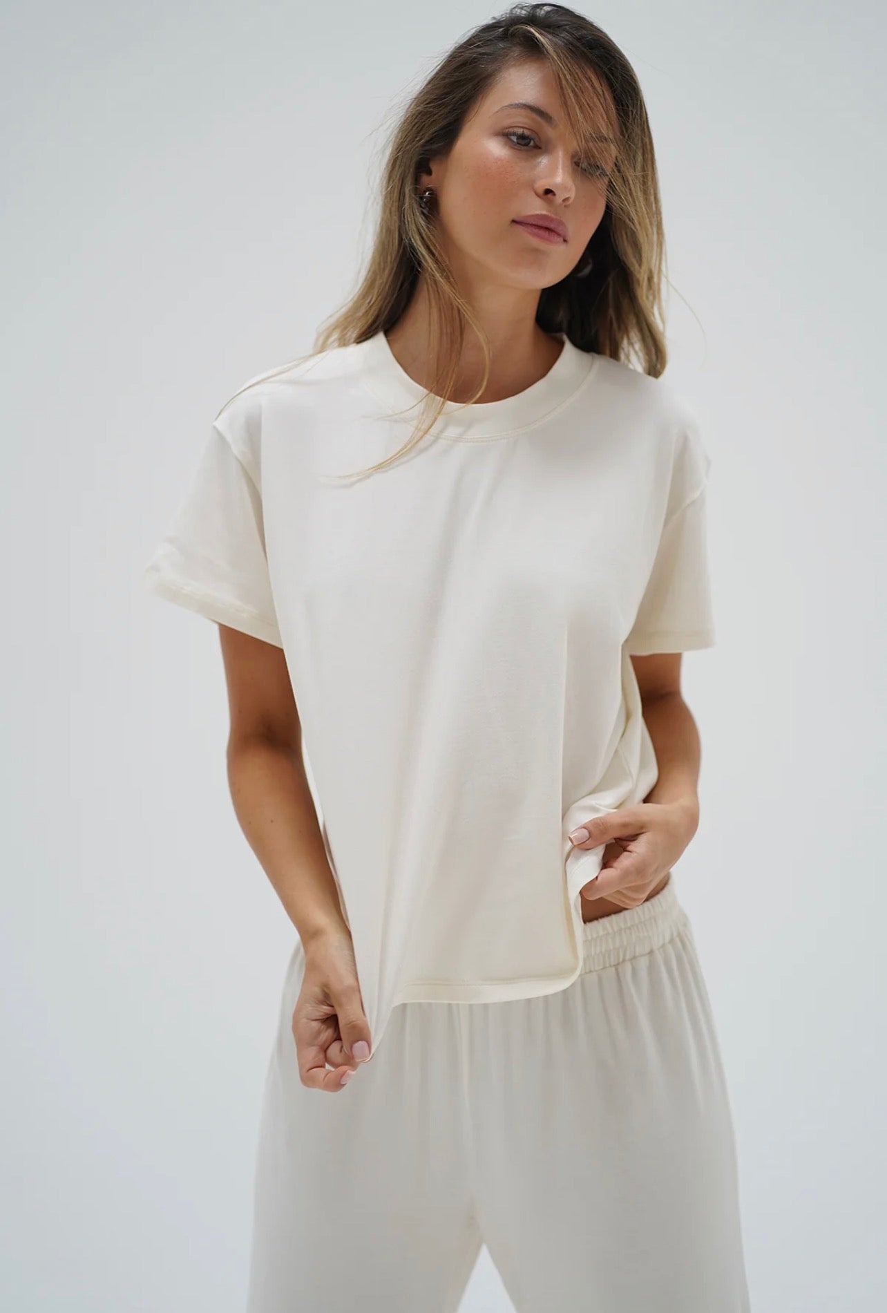 LNA Ava Oversized Spandex Jersey Tee