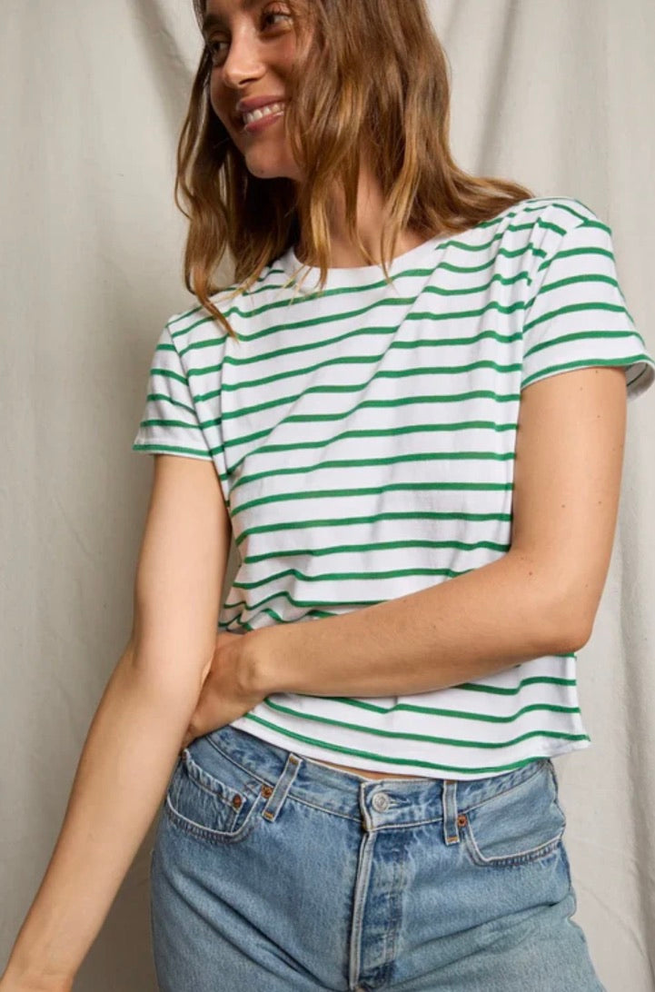 Perfect White Tee Everett Stripe Tee