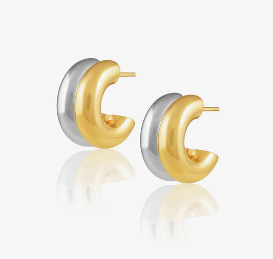 Sahira Kylie Two Tone Hoops