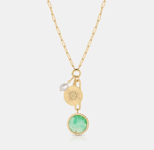 Thatch Solario Sundial Chrysoprase Necklace
