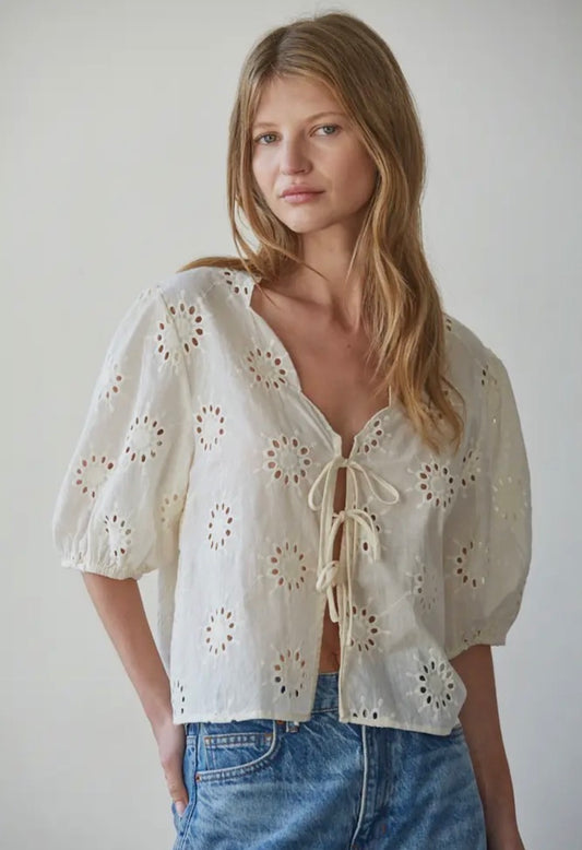 Alexie Eyelet Top