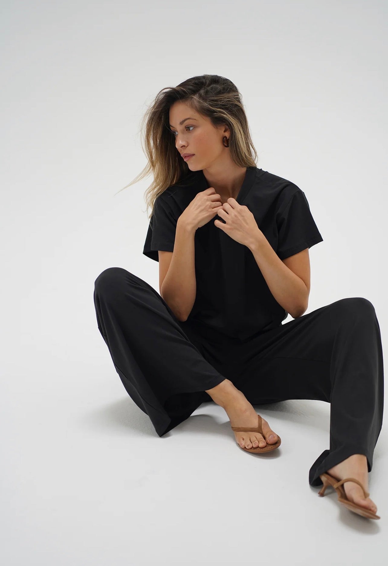 LNA Ava Oversized Spandex Jersey Tee