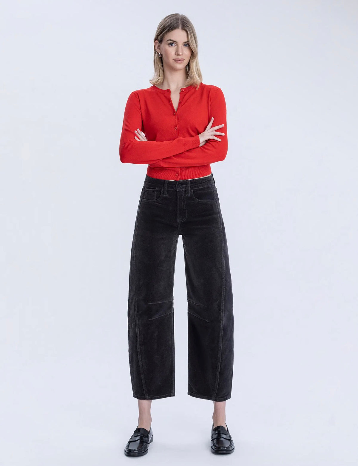 Vervet Kate High Rise Corduroy Barrel