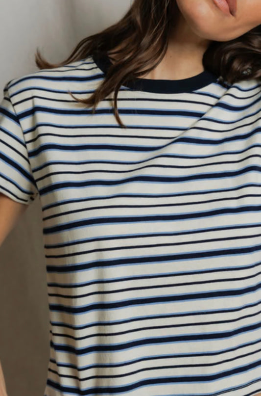 Perfect White Tee Dawn Stripe Tee