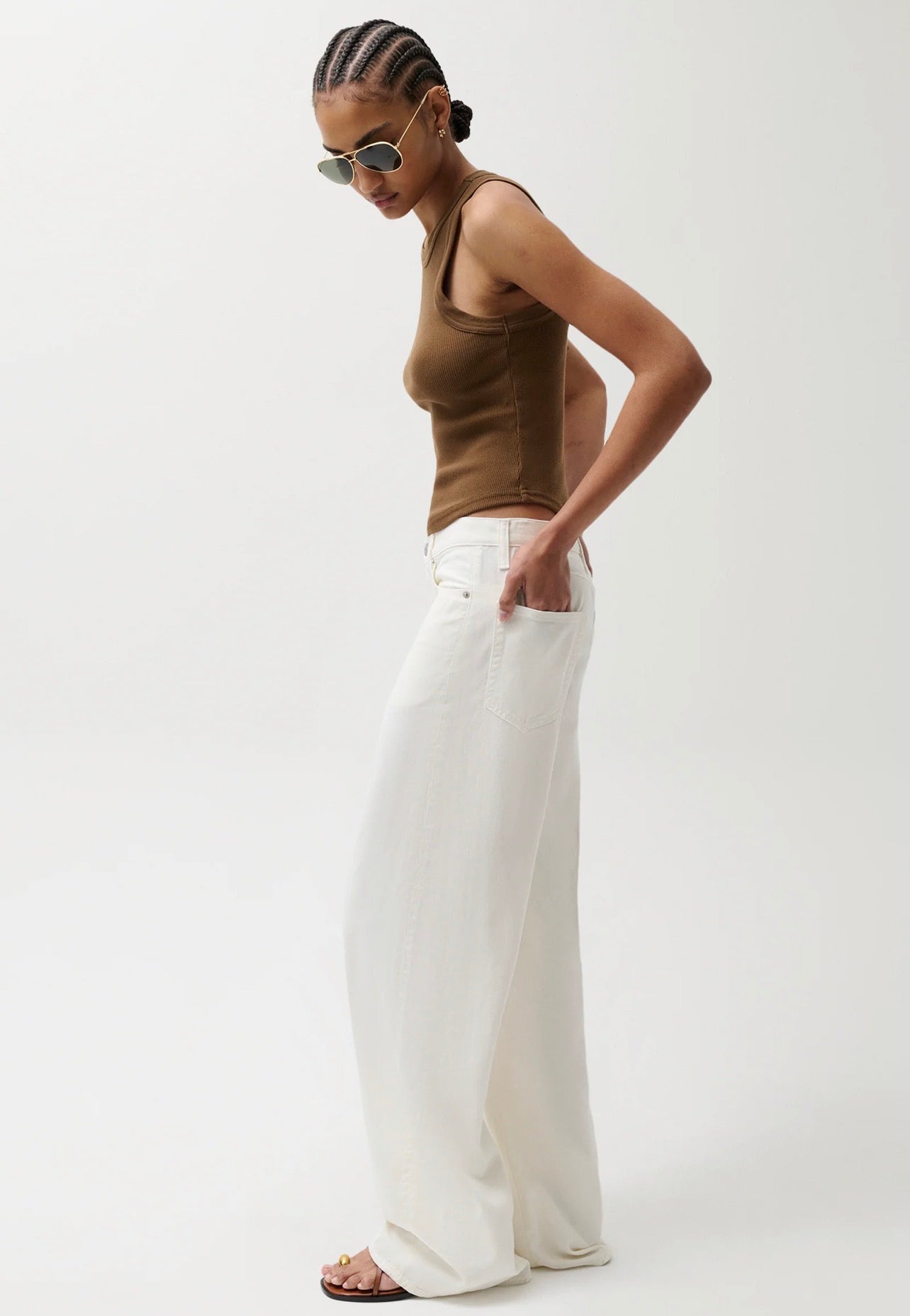 Pistola Sydney Linen High Rise Bowed Wide