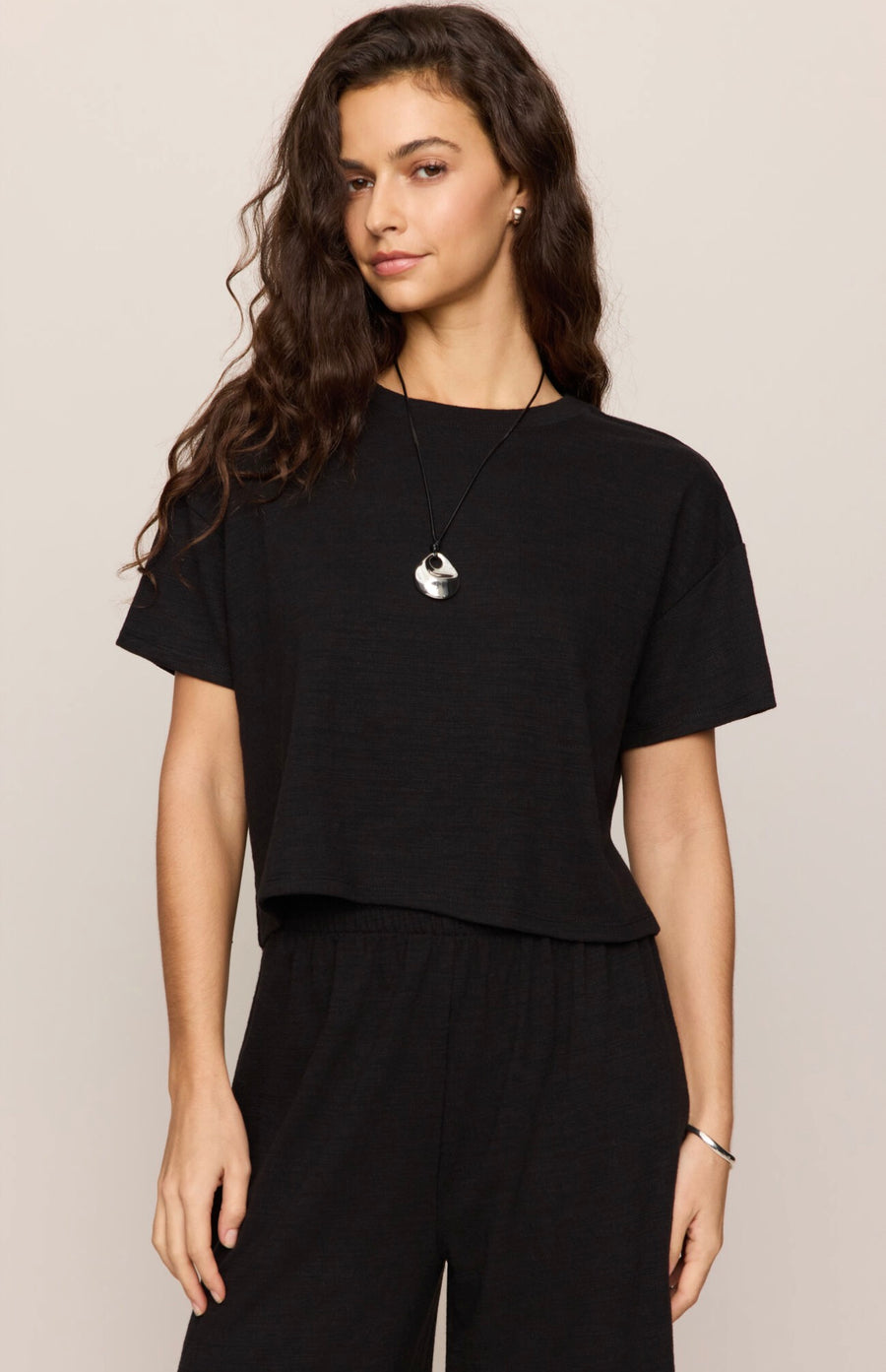 Z Supply Sway Textured Cropped Tee