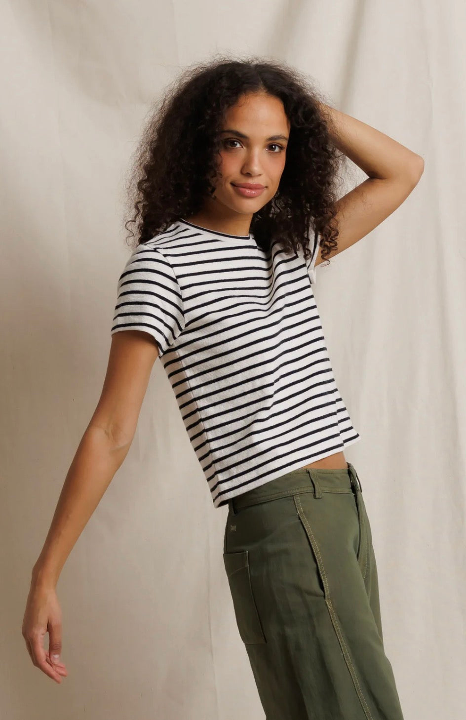 Perfect White Tee Carter Stripe Tee