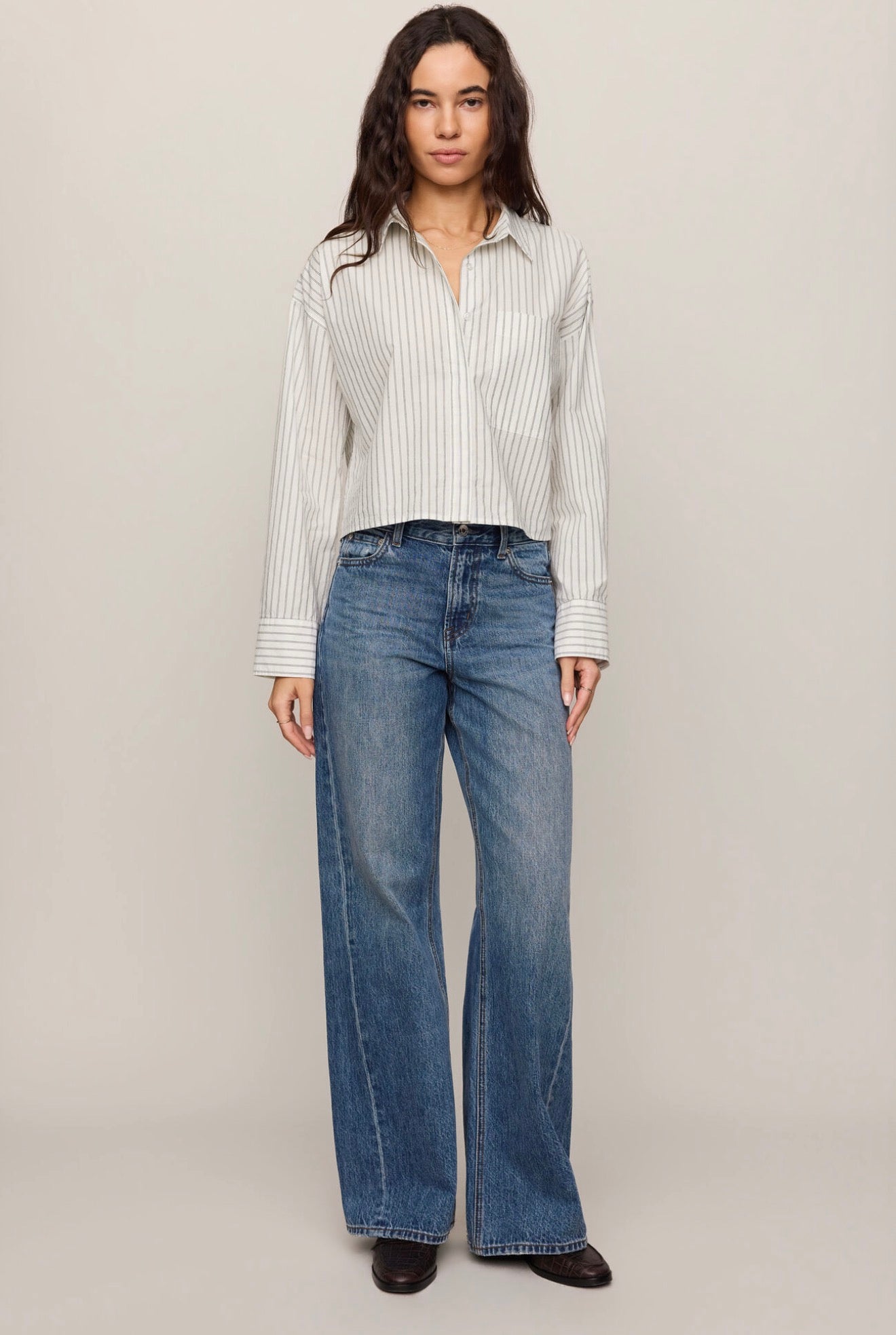 Z Supply Favorite Striped Button Up Top