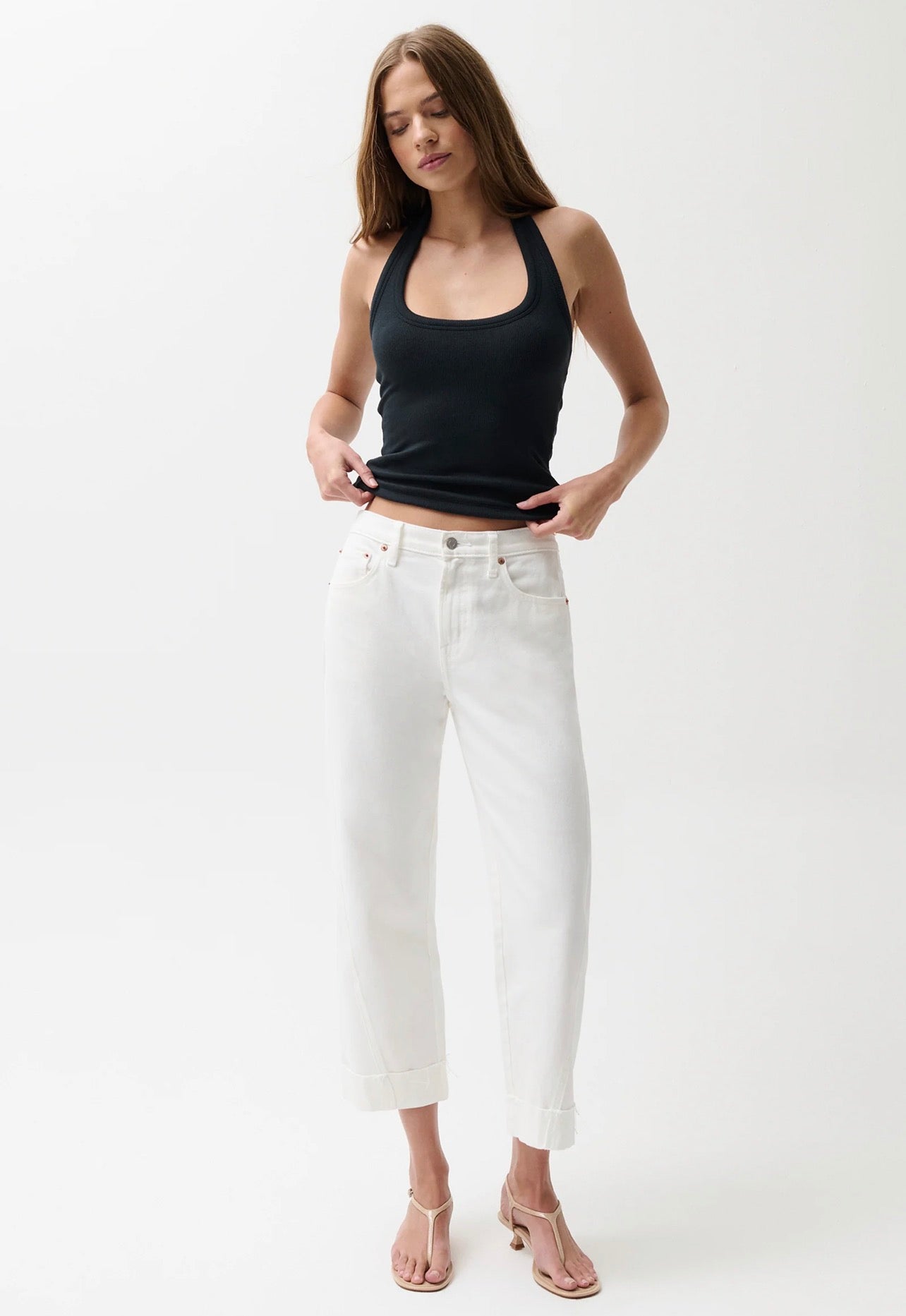 Pistola Kacey Mid Rise Cuffed Boyfriend