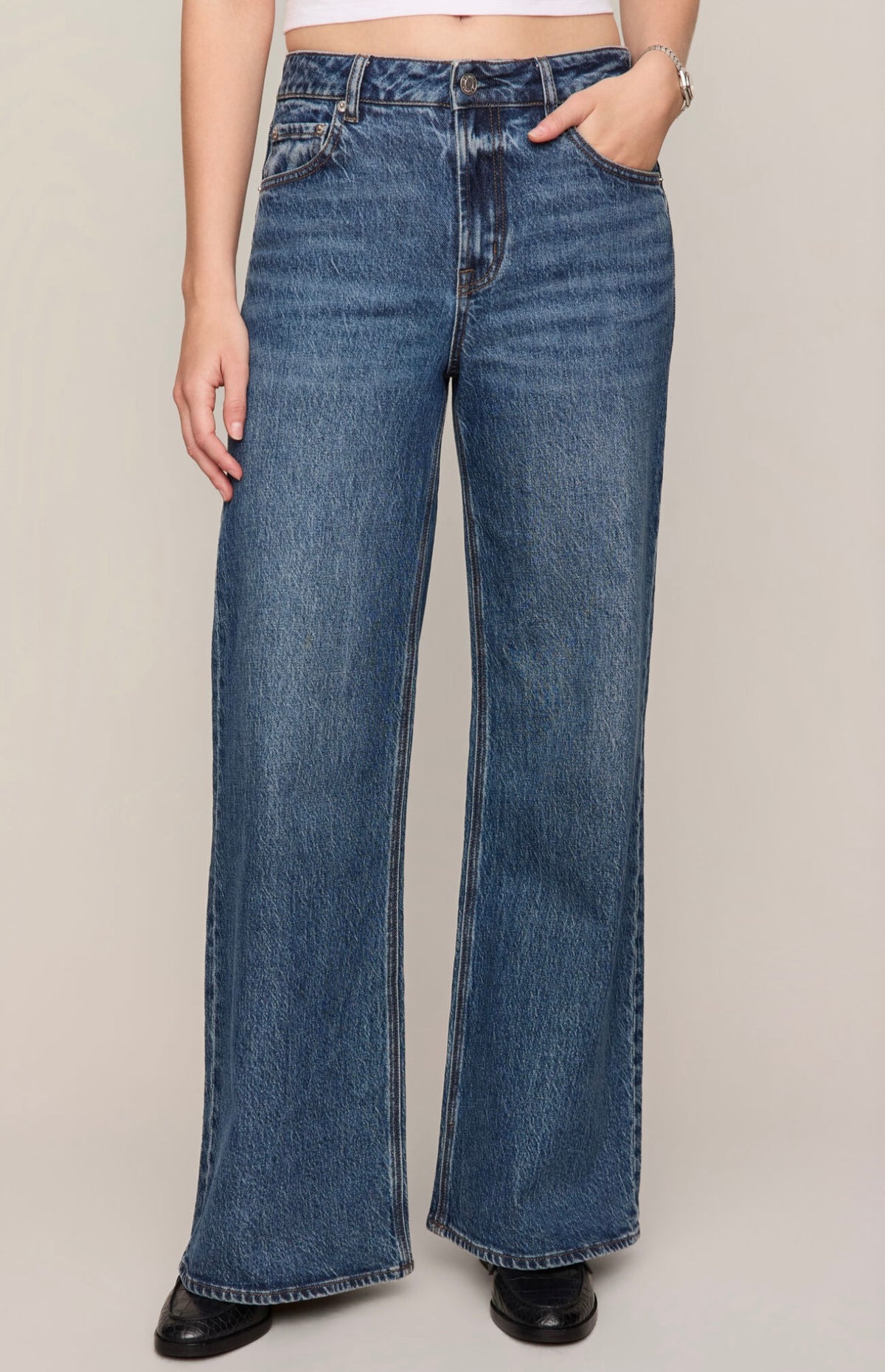 Z Supply The Stunner Mid Rise Wide Leg