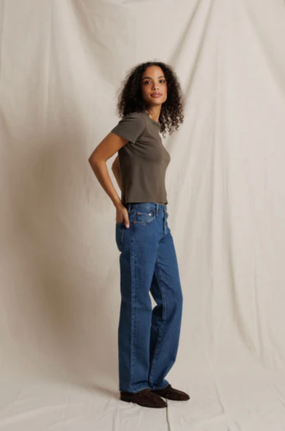 Perfect White Tee Lisa Crew Neck Tee