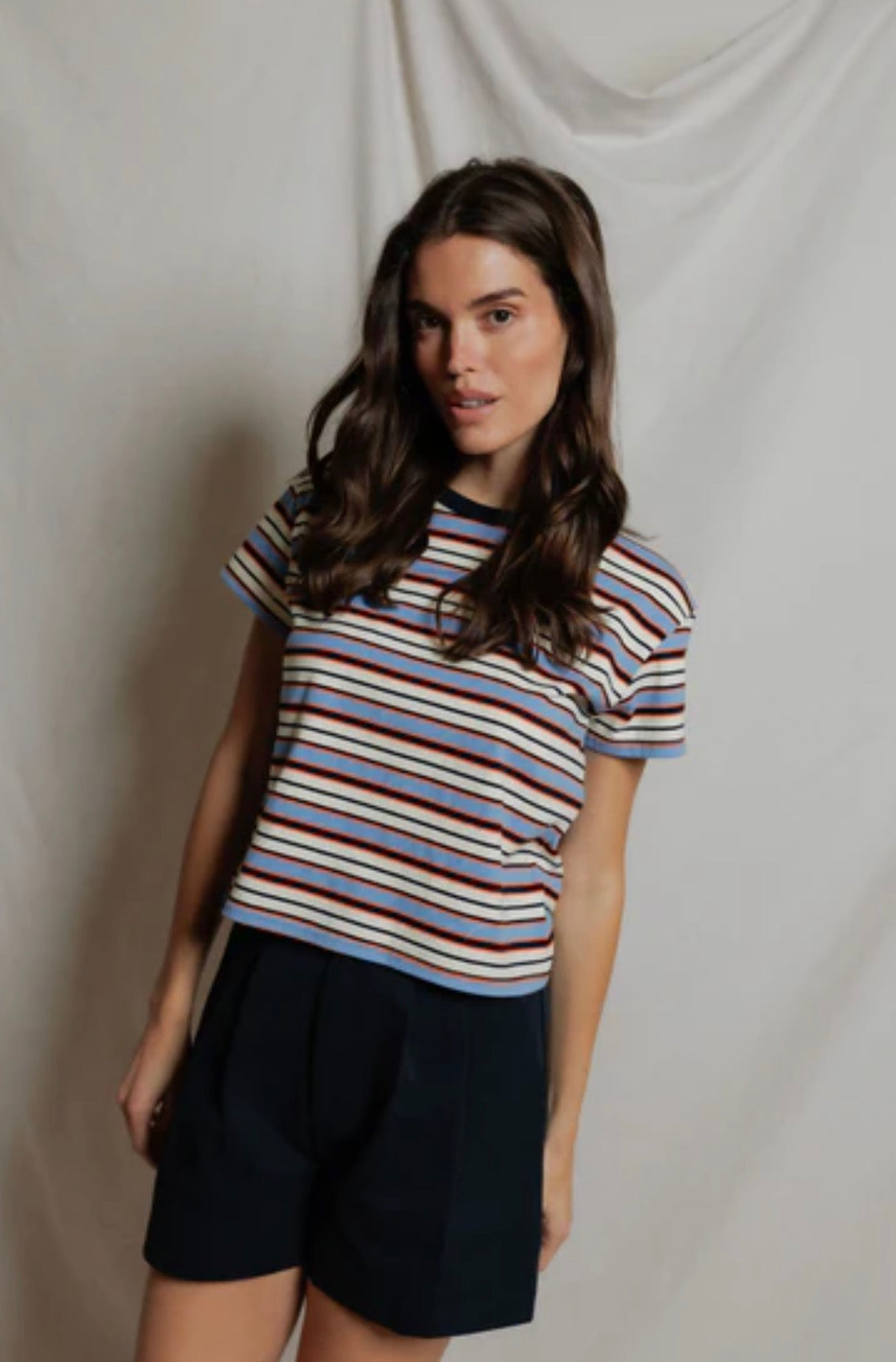 Perfect White Tee Dawn Stripe Tee