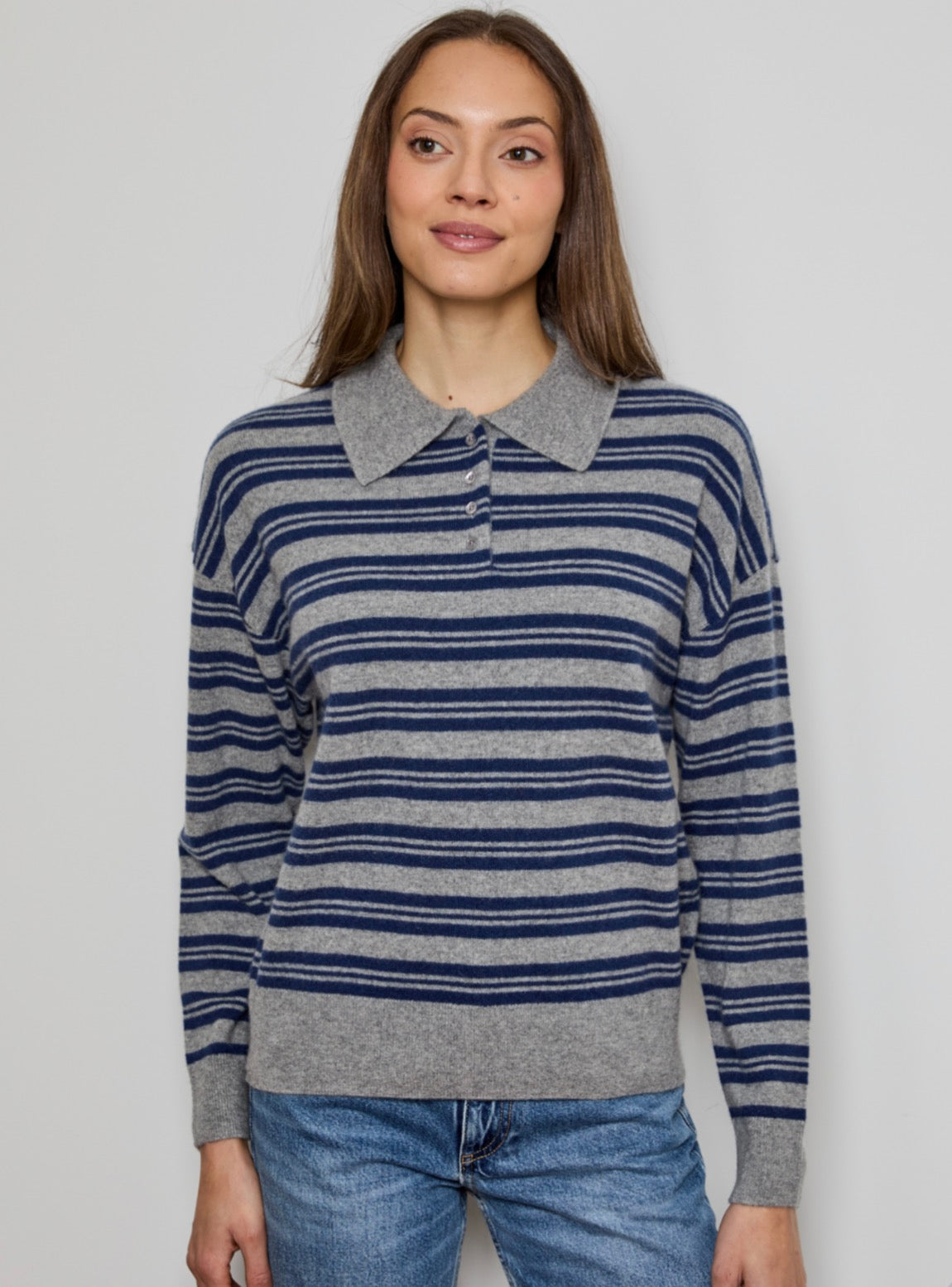 Design History Boyfriend Stripe Polo