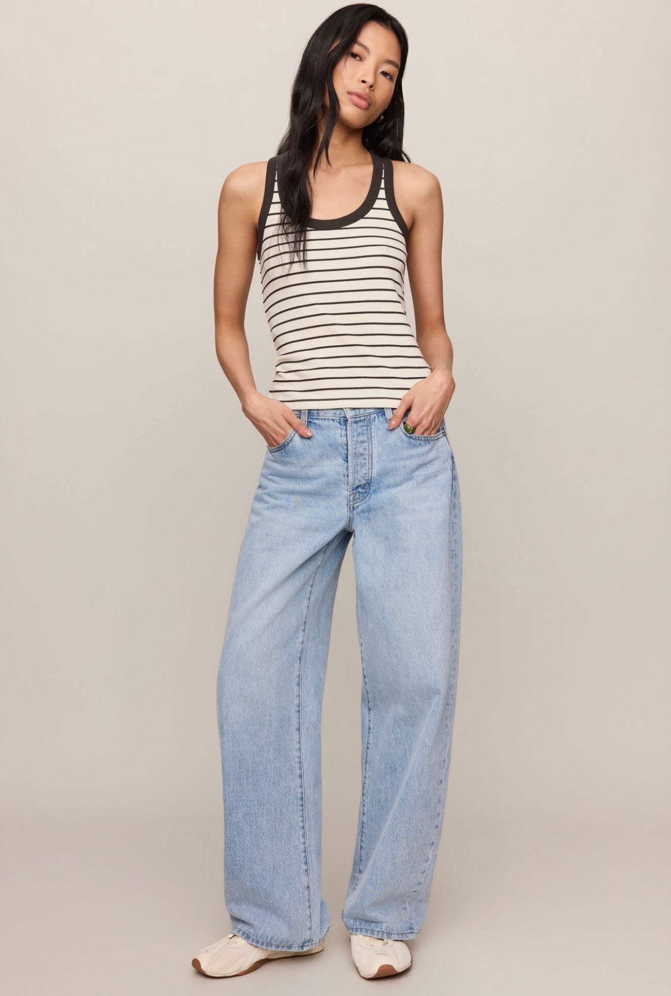 Z Supply Rowe Striped Scoop Tank