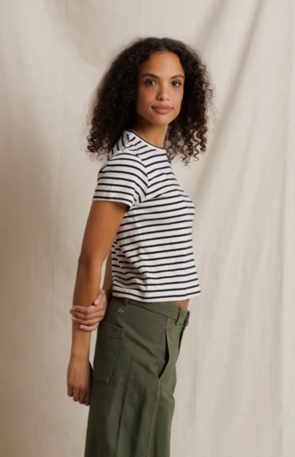 Perfect White Tee Carter Stripe Tee