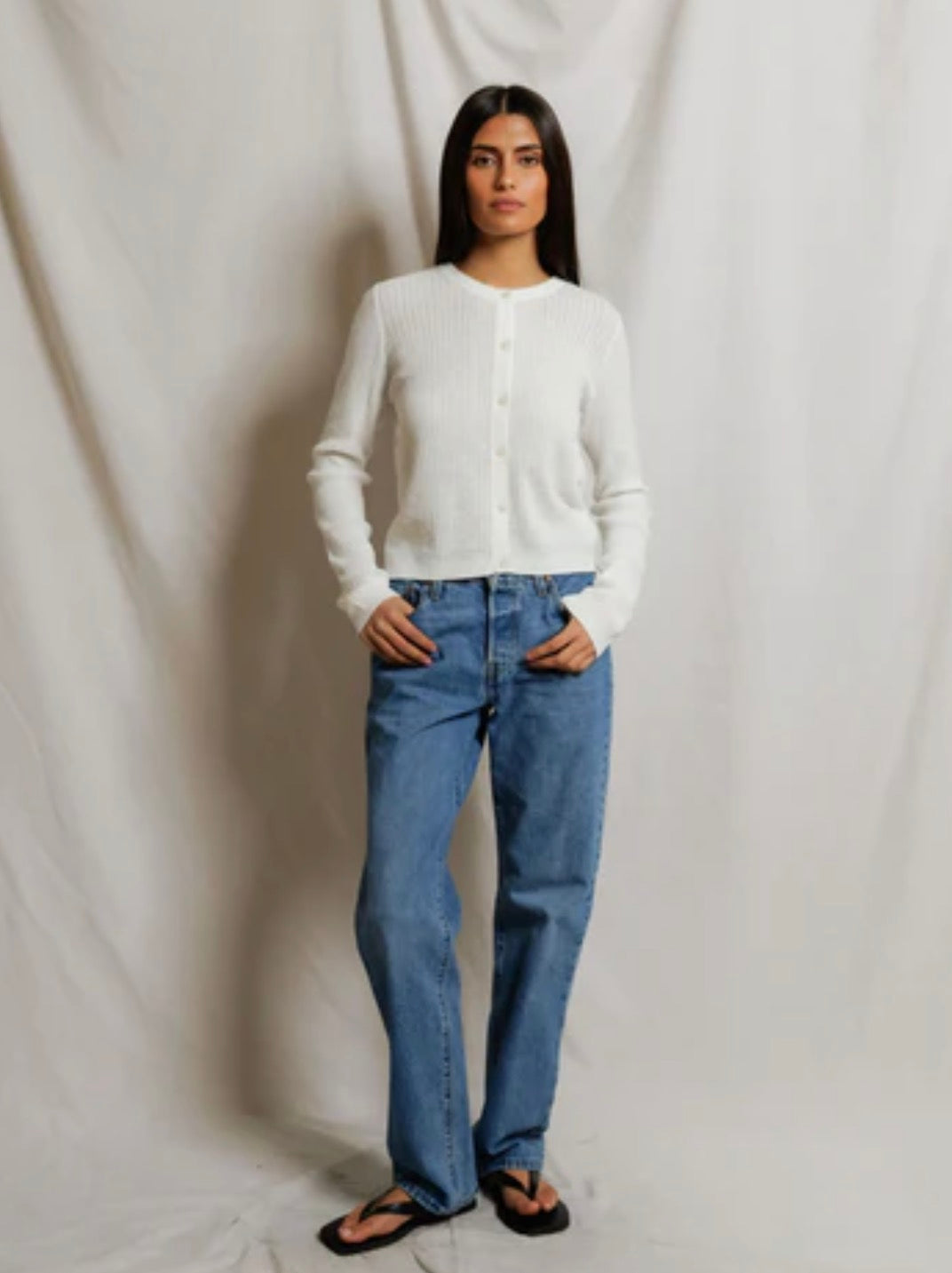 Perfect White Tee Ada Cardigan