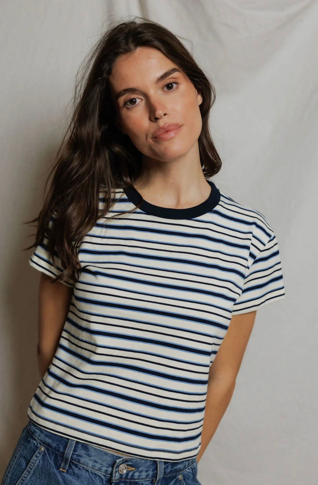 Perfect White Tee Dawn Stripe Tee