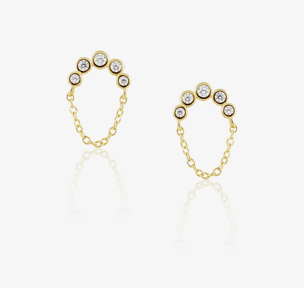 Sahira Crescent Chain Studs