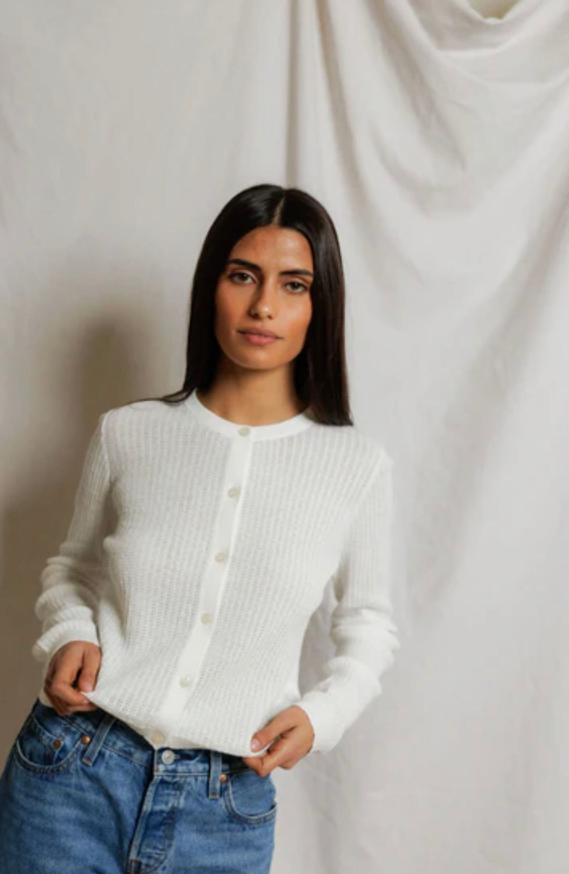 Perfect White Tee Ada Cardigan