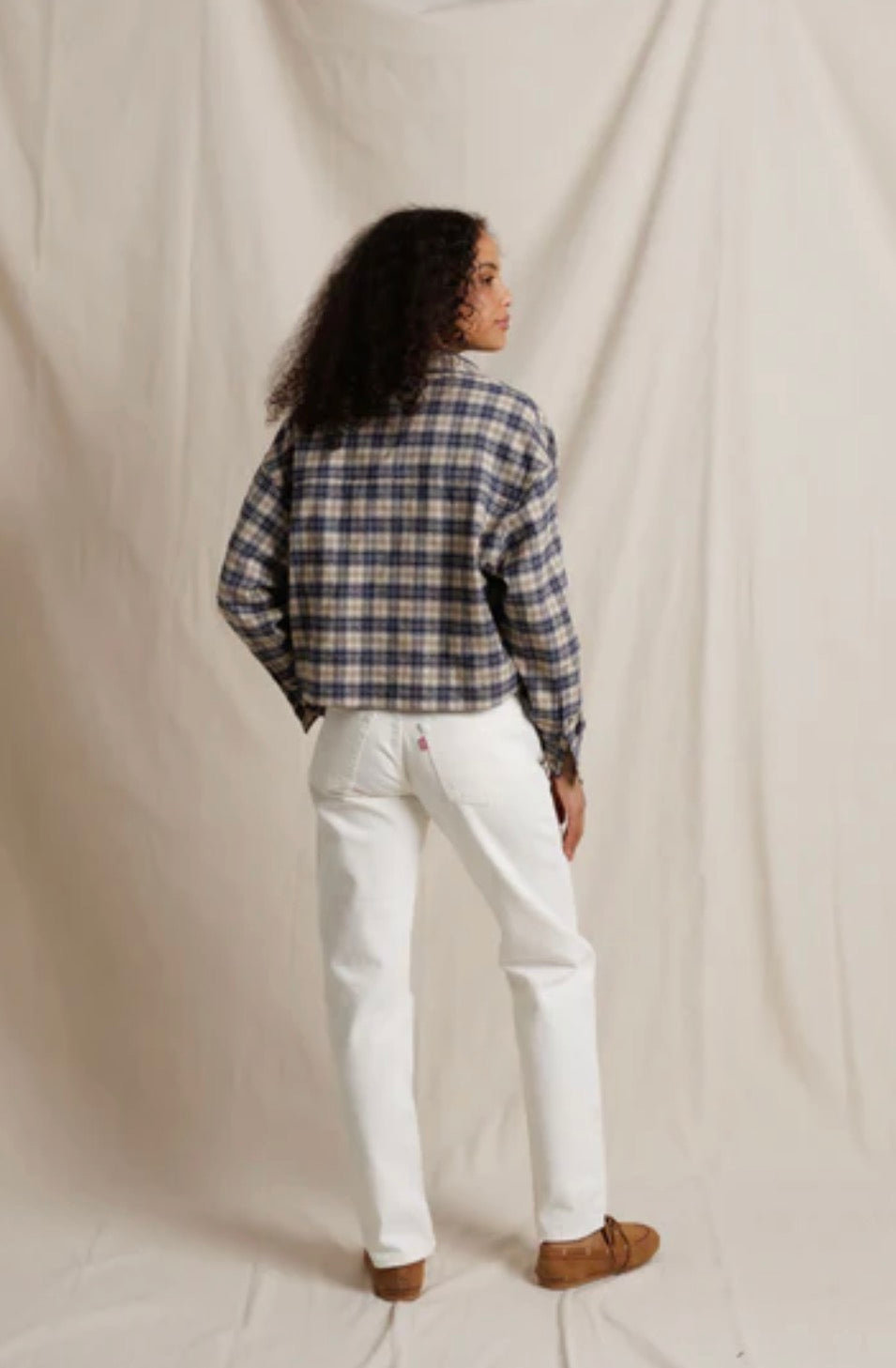 Perfect White Tee Tate Plaid Button Down